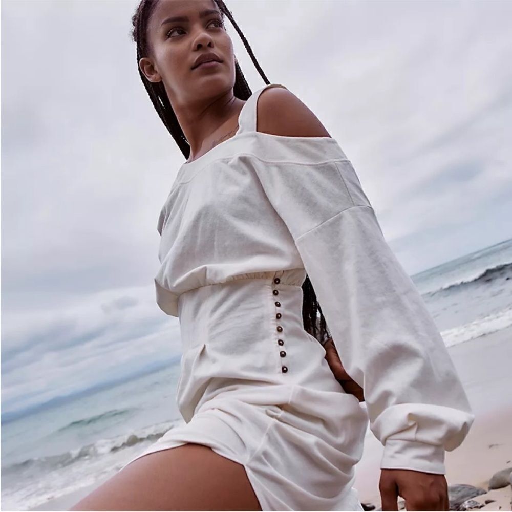Free People Ibiza Midi Dress in Ivory